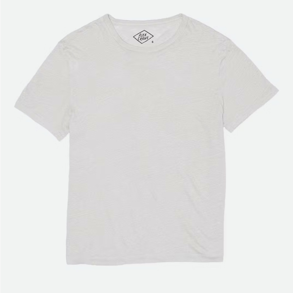 ALEX CRANE Sun Linen T-Shirt Color:  Natural/Bone/Cement Size: M